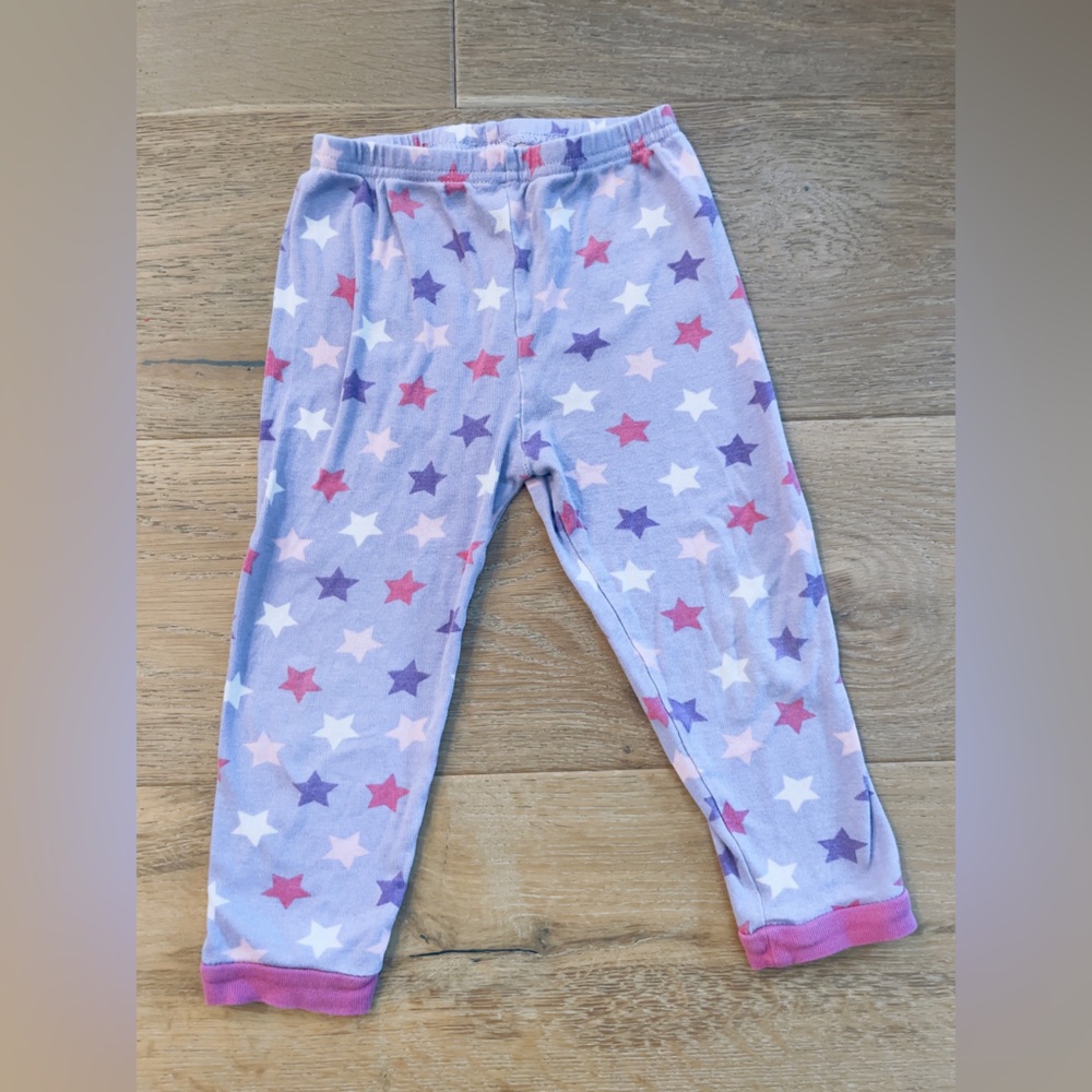 Toddler Girl pajama bottom pants purple Star Pattern Pajama Pants size 4T